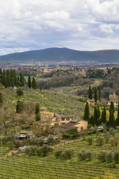 Landscape around San Gimignano, Italy — Stock Photo, Image