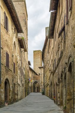 Street San Gimignano, İtalya