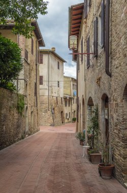 Street San Gimignano, İtalya