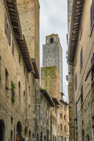 Ulice v San Gimignano, Itálie — Stock fotografie