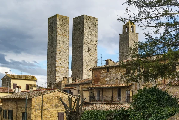 산지미냐노 타워, 이탈리아의 보기 — 스톡 사진