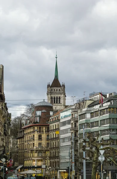 Ulica w Genewie, Szwajcaria — Zdjęcie stockowe