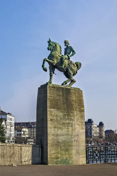 Monument över hans waldmann, zurich — Stockfoto