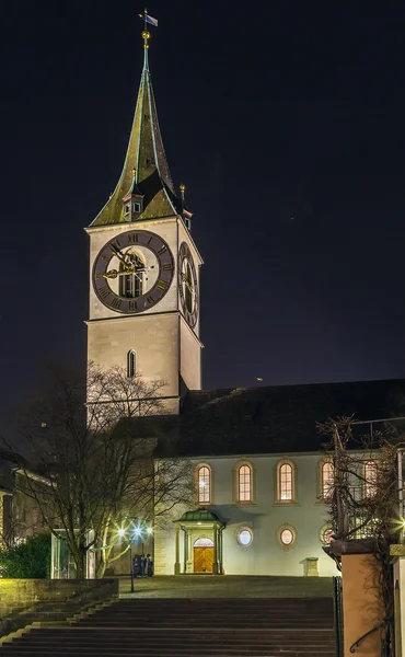 Iglesia de San Pedro, Zurich — Foto de Stock