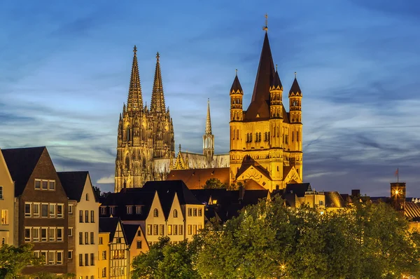 Vista do centro histórico de Colônia, Alemanha — Fotografia de Stock