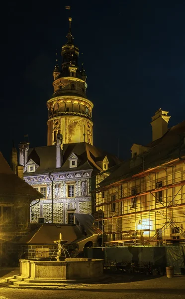 Kasteeltoren, Cesky Krumlov, Tsjechië — Stockfoto