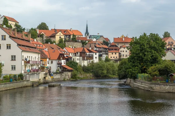 Vltava River i Cesky Krumlov, Tsjekkia – stockfoto