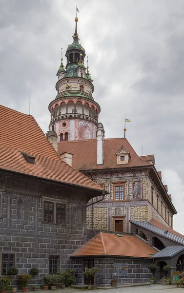 Cesky krumlov castle tower, Tschechische Republik — Stockfoto