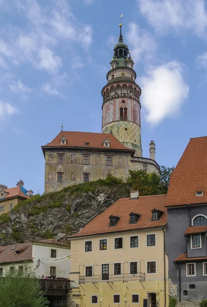 Cesky Krumlov slott tower — Stockfoto