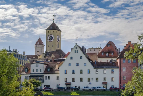 Vedere din orașul vechi Regensburg, Germania — Fotografie, imagine de stoc