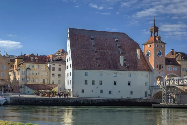 Gammelt brotårn og Salt Warehouse, Regensburg, Tyskland – stockfoto