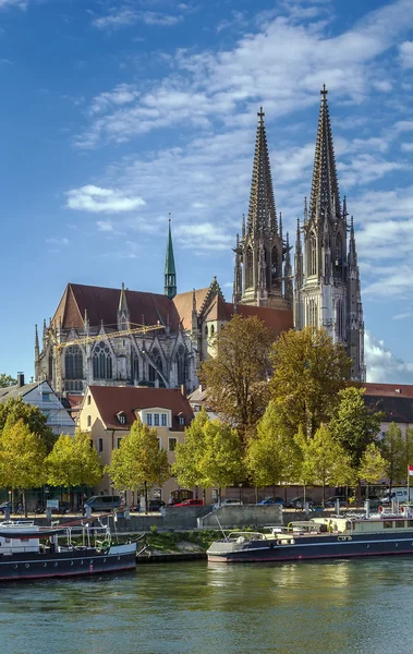 Weergave van Regensburg kathedraal, Duitsland — Stockfoto