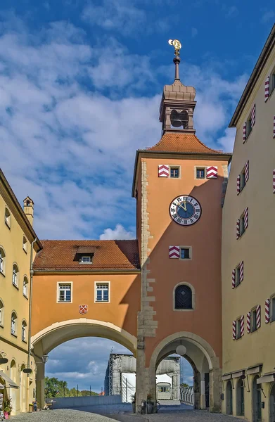 Bridge tower, Regensburg — Stock Photo, Image