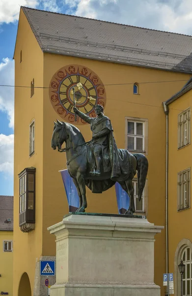 Standbeeld van koning Ludwig I, Regensburg, Duitsland — Stockfoto