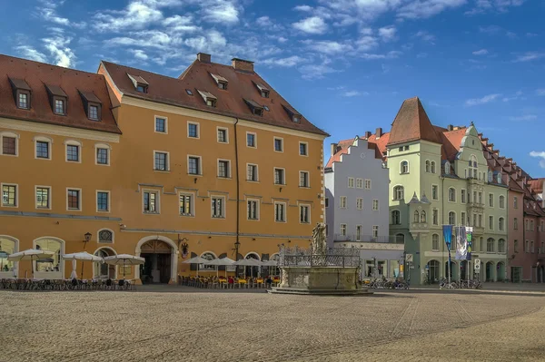 Haidplatz Meydanı Regensburg, Almanya — Stok fotoğraf