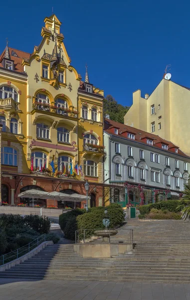 Centro histórico de Karlovy Vary, República Checa — Fotografia de Stock