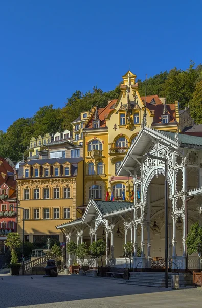 Centrum van Karlovy Vary, Tsjechië — Stockfoto