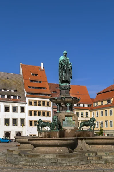 Statue of the town founder, Freiberg, Germany — Stock Photo, Image
