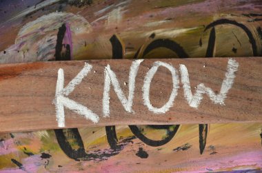 o kelimeyi biliyorum soyut üzerinde