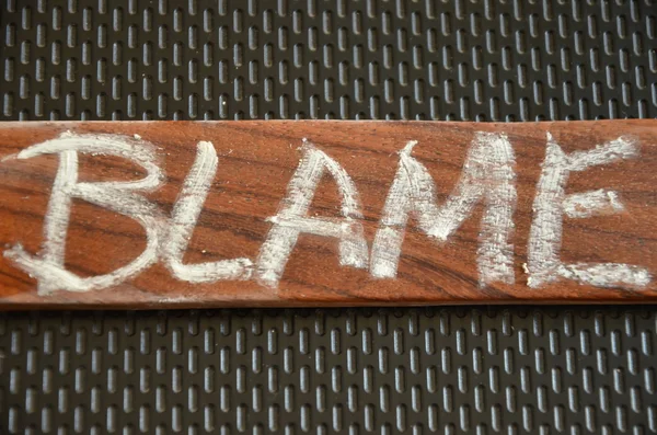 Λέξη blameon Περίληψη — Φωτογραφία Αρχείου