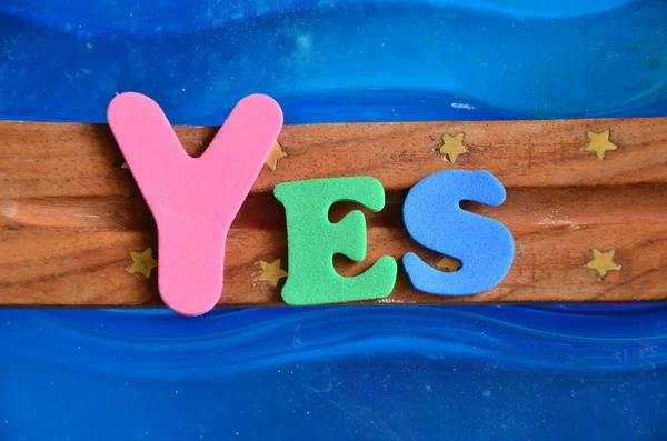 Word yes on abstract — Stock Photo, Image