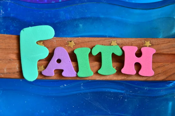 Word faith on a abstract — Stock Photo, Image