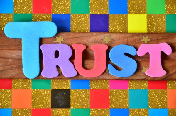 Word trust on abstract — Stock Photo, Image