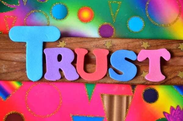 Word trust on abstract — Stock Photo, Image