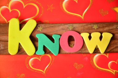 o kelimeyi biliyorum soyut üzerinde