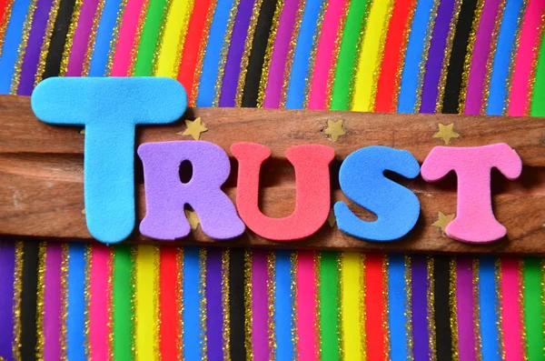 Word trust on abstract — Stock Photo, Image