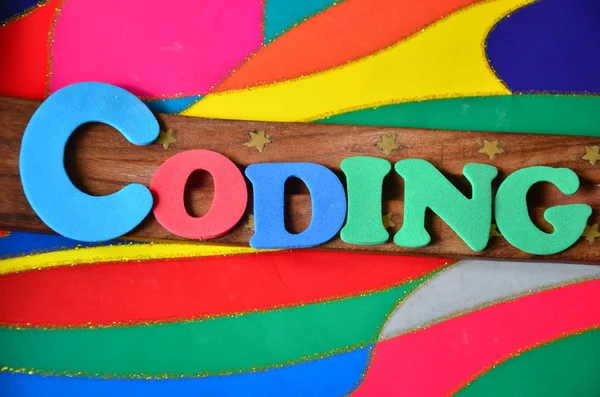 Coding word on abstract — Stock Photo, Image