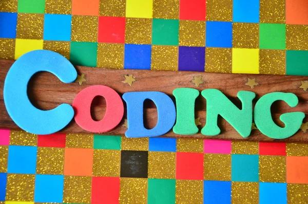 Coding word on abstract — Stock Photo, Image