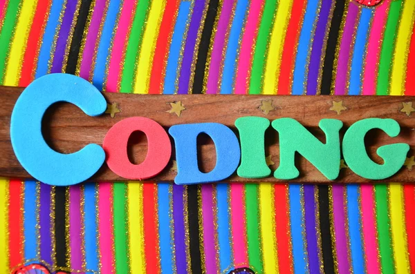Coding word on abstract — Stock Photo, Image