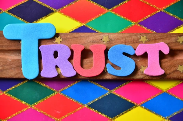 Trust word on a abstract — Stock Photo, Image