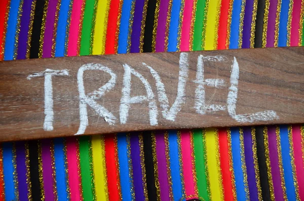 Travel word on abstract — Stock Photo, Image