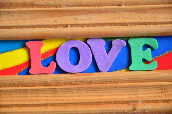 Word love on a  abstract — Stock Photo, Image