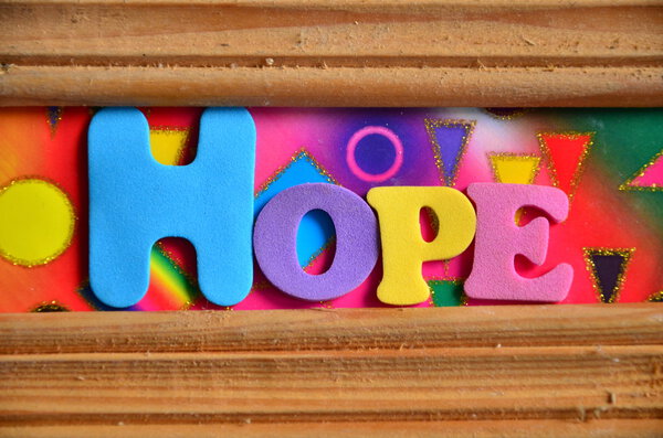 word hope on abstract