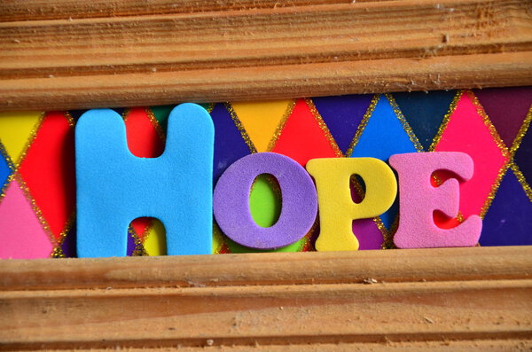 word hope on abstract