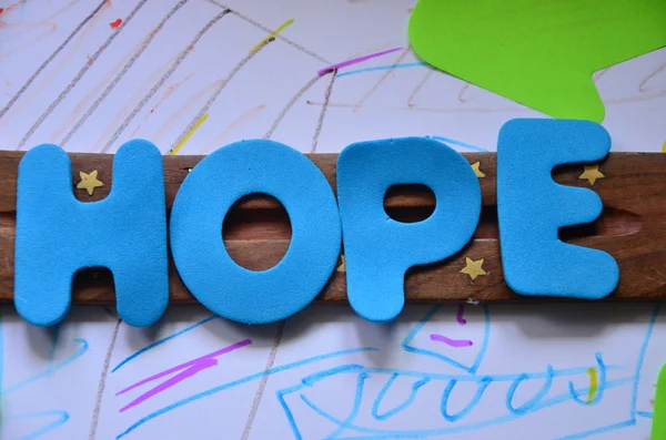 Ordet hope på abstract — Stockfoto