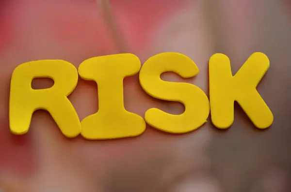 Woord risico op een abstract — Stockfoto
