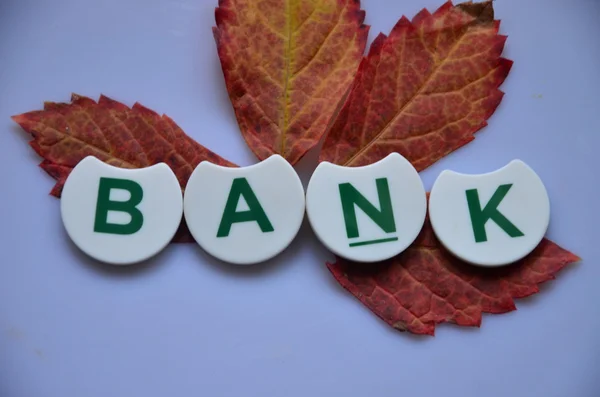 Bank word — Stock Photo, Image