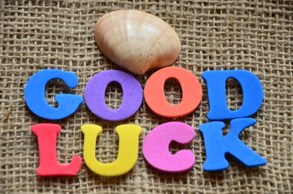 Good luck word — Stock Photo, Image