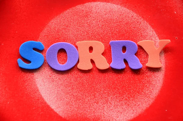 Sorry woord — Stockfoto