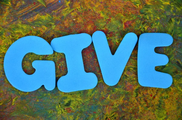 Give word — Stock Photo, Image