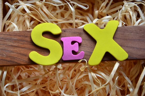 Palavra de sexo — Fotografia de Stock