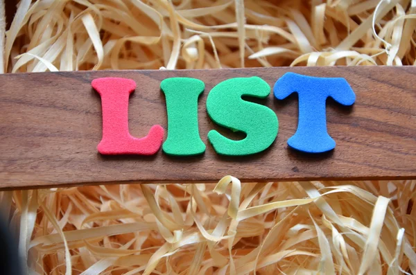 List — Stock Photo, Image