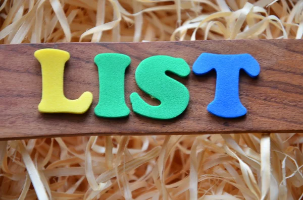 List — Stock Photo, Image