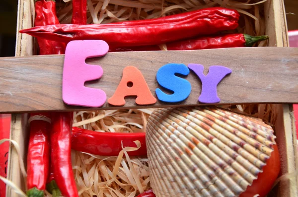 Easy word — Stock Photo, Image