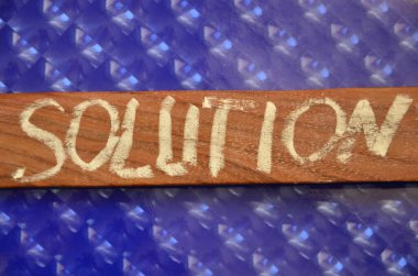 word writing text solution. business photo showcasing the solution of the problem or solution to achieve something