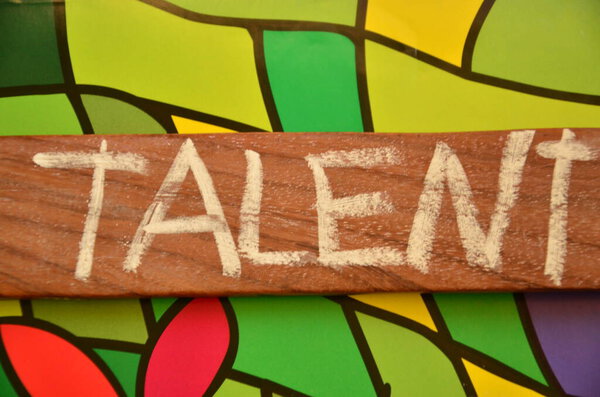Слово талант на заднем плане